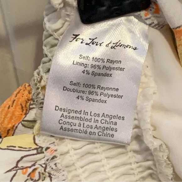 For Love And Lemons Limonada Set Bra Crop Top Matching Relaxed Shorts Pockets S - Picture 15 of 16